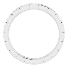 Platinum 5/8 CTW Natural Diamond Eternity Band Size 5
