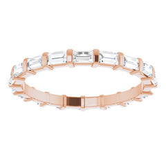 14K Rose 3/8 CTW Natural Diamond Eternity Band Size 5