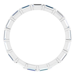 Platinum 5/8 CTW Natural Diamond Eternity Band Size 5