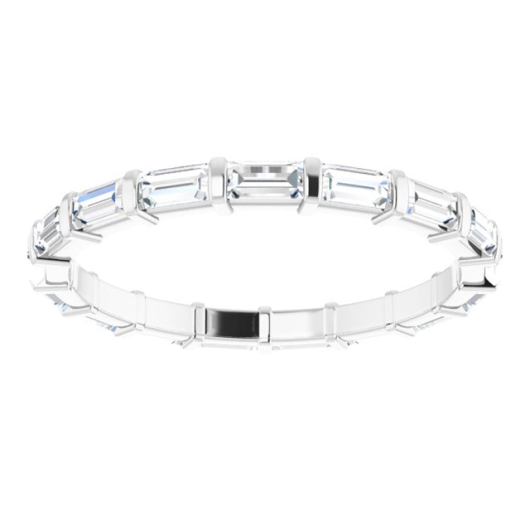 Platinum 5/8 CTW Natural Diamond Eternity Band Size 5