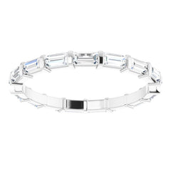 Platinum 5/8 CTW Natural Diamond Eternity Band Size 5