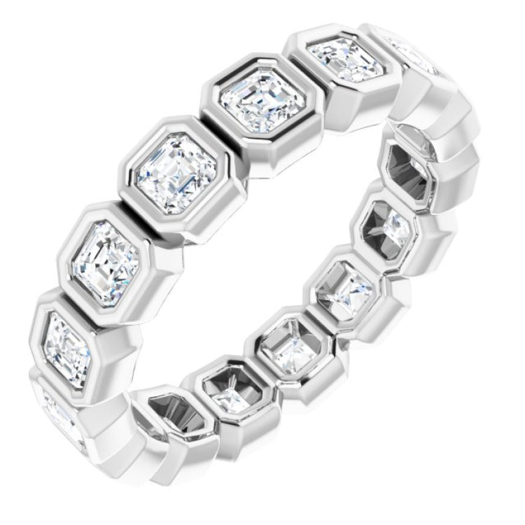 Platinum 1 3/8 CTW Natural Diamond Eternity Band Size 5