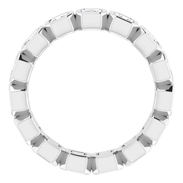 Platinum 1 3/8 CTW Natural Diamond Eternity Band Size 5