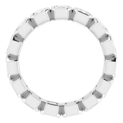Platinum 1 3/8 CTW Natural Diamond Eternity Band Size 5