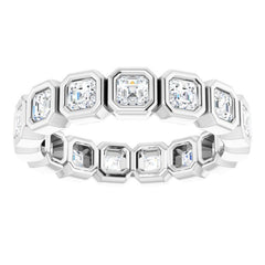 Platinum 1 3/8 CTW Natural Diamond Eternity Band Size 5