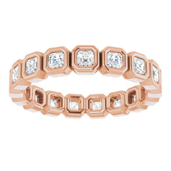 14K Rose 7/8 CTW Natural Diamond Eternity Band Size 5