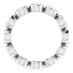 Platinum 1 1/5 CTW Natural Diamond Eternity Band Size 5