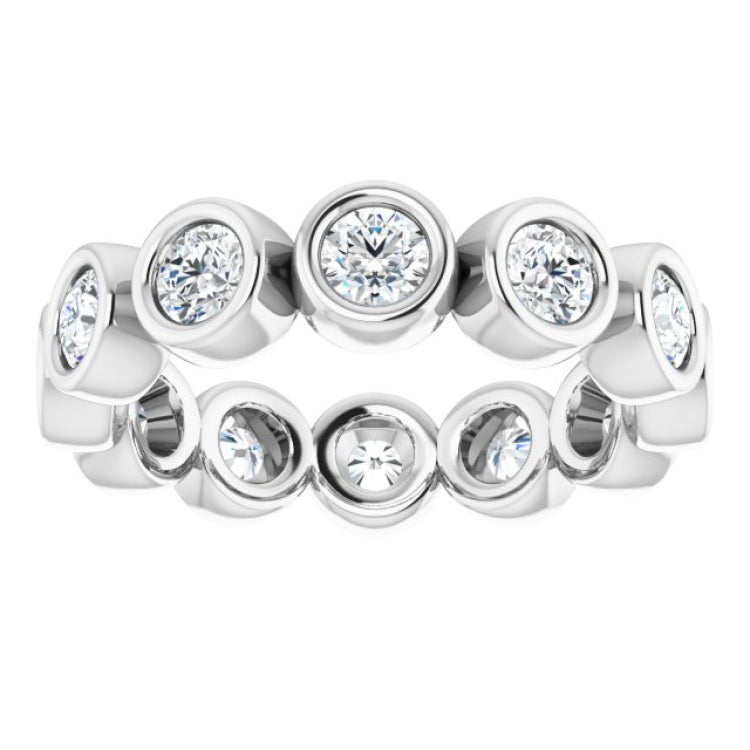 Platinum 1 1/5 CTW Natural Diamond Eternity Band Size 5