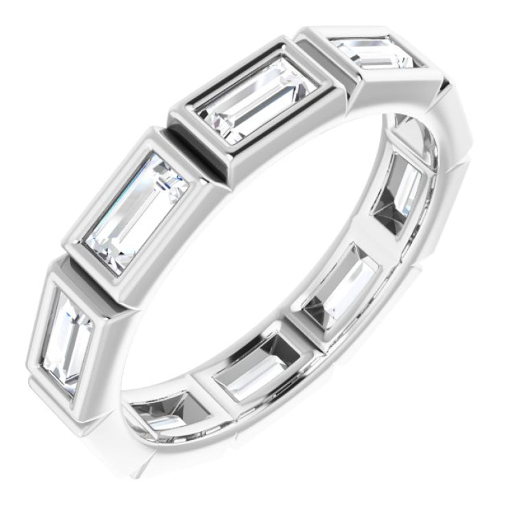 Platinum 9/10 CTW Diamond Eternity Band