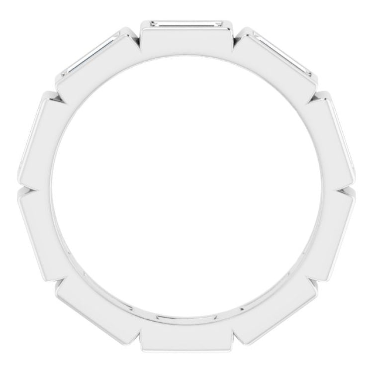 Platinum 9/10 CTW Diamond Eternity Band