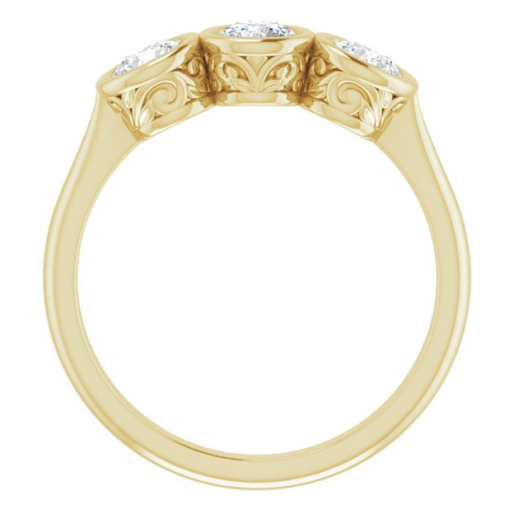 14K Yellow 3/4 CTW Natural Diamond Anniversary Band