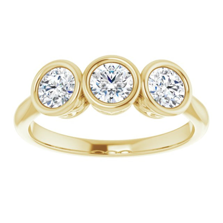 14K Yellow 3/4 CTW Natural Diamond Anniversary Band