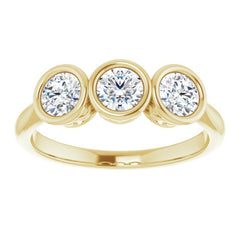 14K Yellow 3/4 CTW Natural Diamond Anniversary Band