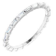 Platinum 3/8 CTW Natural Diamond Eternity Band Size 6