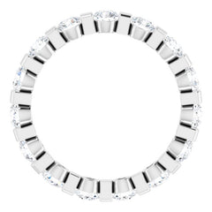 14K White 1 1/2 CTW Natural Diamond Eternity Band Size 6