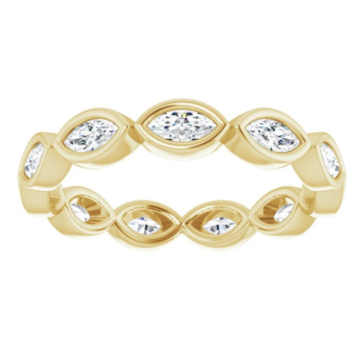 14K Yellow 3/4 CTW Natural Diamond Eternity Band Size 6