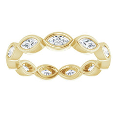 14K Yellow 3/4 CTW Natural Diamond Eternity Band Size 6