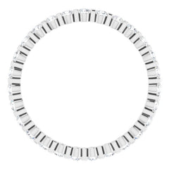 Platinum 1/2 CTW Natural Diamond Eternity Band Size 6