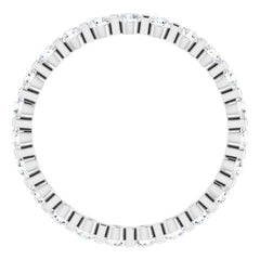 14K White 3/4 CTW Natural Diamond Eternity Band Size 6