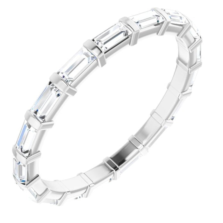 Platinum 5/8 CTW Natural Diamond Eternity Band Size 6