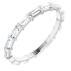 Platinum 5/8 CTW Natural Diamond Eternity Band Size 6