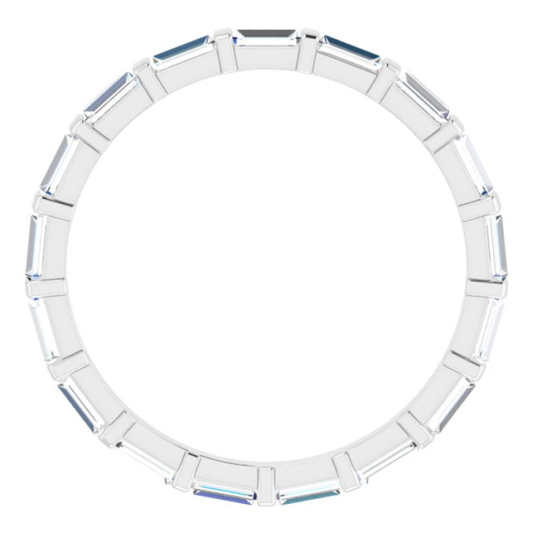 Platinum 5/8 CTW Natural Diamond Eternity Band Size 6