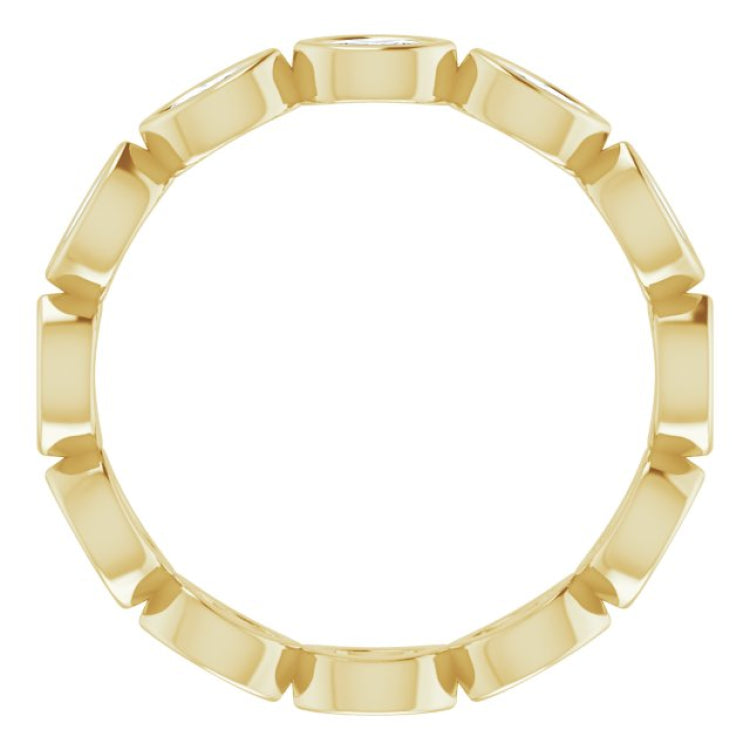 14K Yellow 1/2 CTW Natural Diamond Eternity Band Size 6