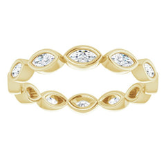 14K Yellow 1/2 CTW Natural Diamond Eternity Band Size 6