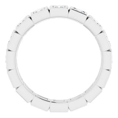 Platinum 1 1/8 CTW Natural Diamond Eternity Band Size 6