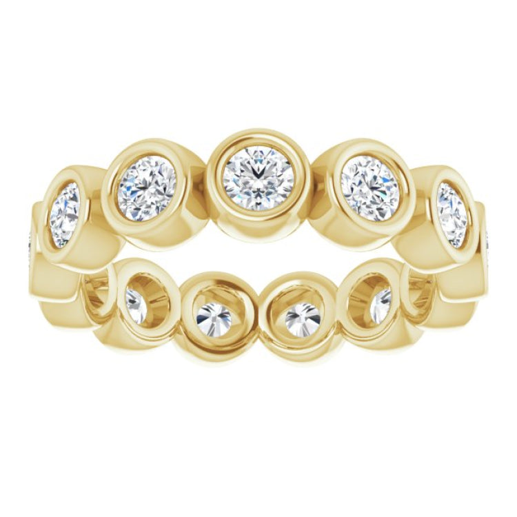 14K Yellow 1 1/3 CTW Natural Diamond Eternity Band Size 6