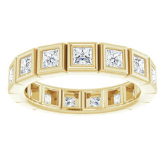 14K Yellow 1 3/8 CTW Natural Diamond Eternity Band Size 6