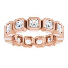 14K Rose 2 CTW Natural Diamond Eternity Band Size 6