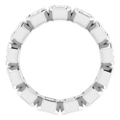 14K White 2 CTW Natural Diamond Eternity Band Size 6