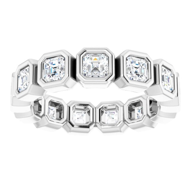 14K White 2 CTW Natural Diamond Eternity Band Size 6