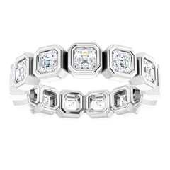 14K White 2 CTW Natural Diamond Eternity Band Size 6