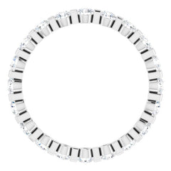 14K White 1 CTW Natural Diamond Eternity Band Size 6
