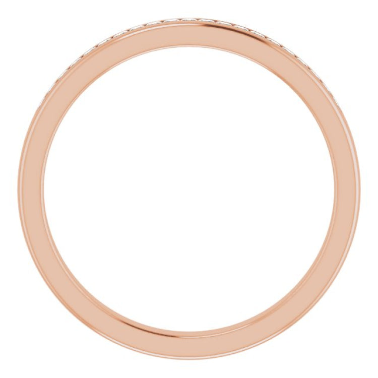 14K Rose 1/4 CTW Natural Diamond Band