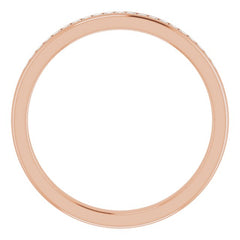 14K Rose 1/4 CTW Natural Diamond Band