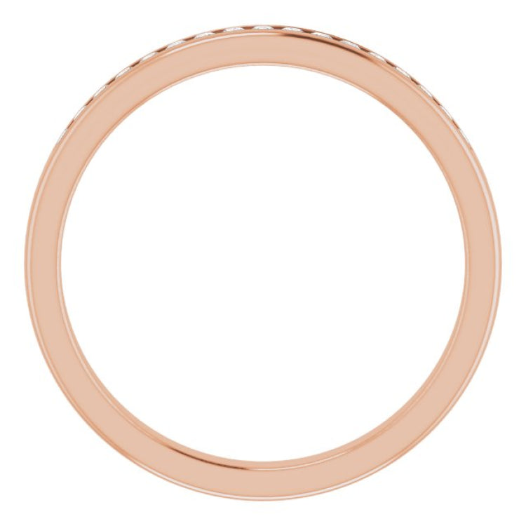 14K Rose 1/4 CTW Natural Diamond Band