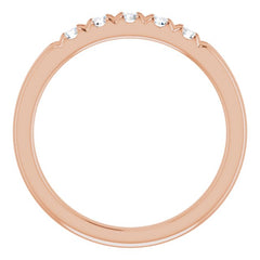 14K Rose 1/3 CTW Natural Diamond French-Set Anniversary Band
