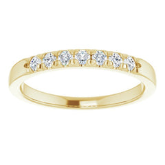14K Yellow 1/5 CTW Natural Diamond French-Set Anniversary Band
