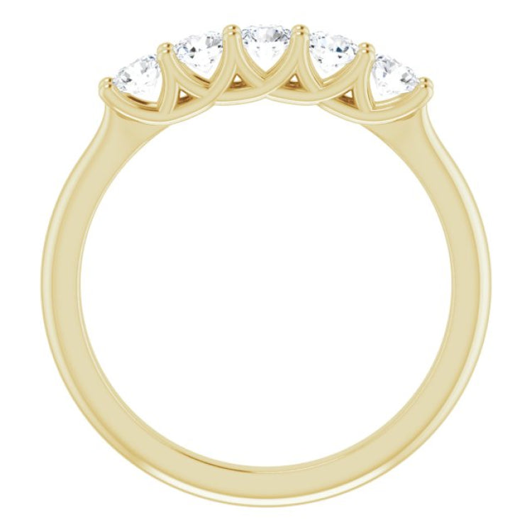 14K Yellow 1/2 CTW Natural Diamond Anniversary Band