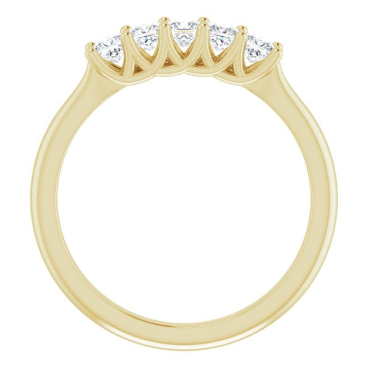 14K Yellow 1/2 CTW Natural Diamond Anniversary Band