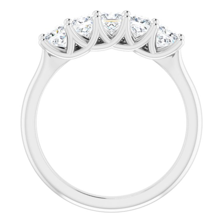 14K White 1 CTW Natural Diamond Anniversary Band