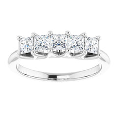 Platinum 3/4 CTW Natural Diamond Anniversary Band