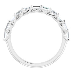 14K White 3/4 CTW Natural Diamond Anniversary Band