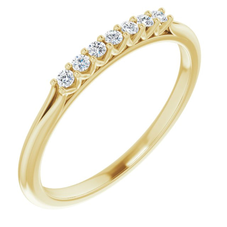 14K Yellow 1/10 CTW Natural Diamond Anniversary Band