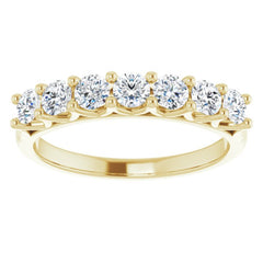 14K Yellow 5/8 CTW Natural Diamond Anniversary Band