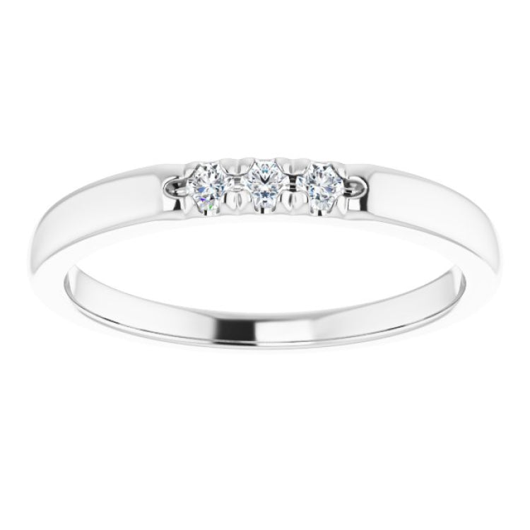 Platinum .08 CTW Natural Diamond Anniversary Band