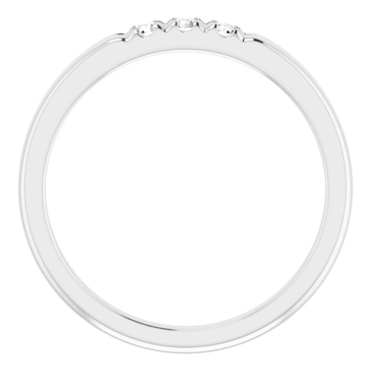 Platinum 1/6 CTW Natural Diamond Anniversary Band